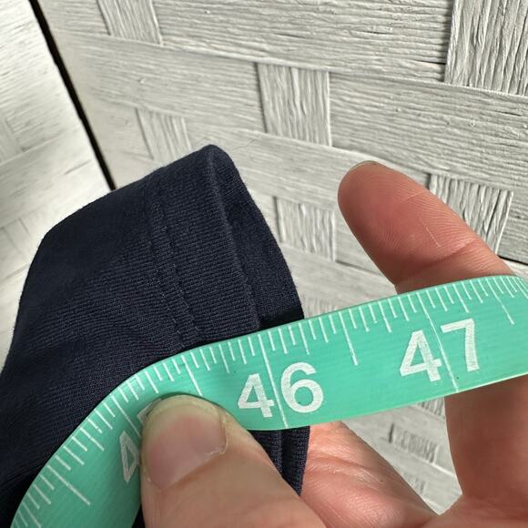 J Jill women’s navy knit dress pleated front V-neck TradMom cozycore plus size - Picture 8 of 9